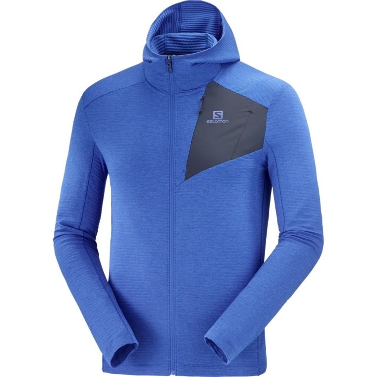 Chaquetas Salomon Essential Lightwarm Encapuchado Hombre Azules | MX BFGU850